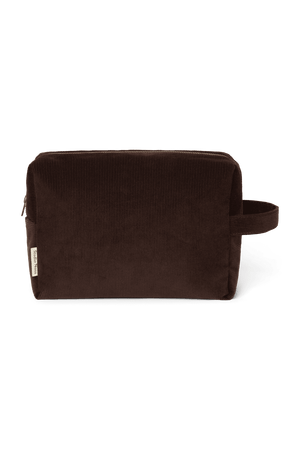 Studio Noos Rib Puffy Necessaire Dark Brown aus geripptem Puffy-Stoff