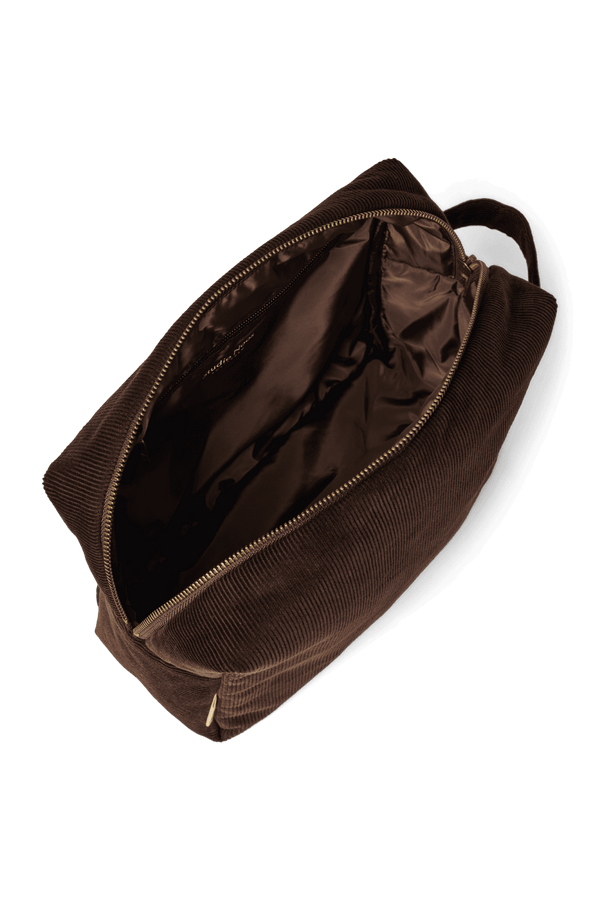 Dunkelbraunes Necessaire von Studio Noos von der Seite
