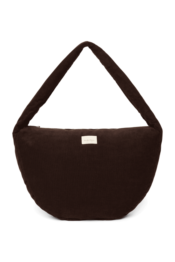 Studio Noos Rib Puffy Cross Body Bag Dark Brown