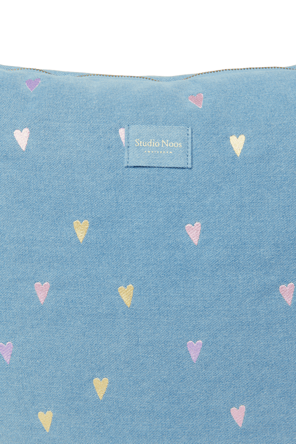 Studio Noos Wickeltasche Light Blue Hearts aus 80 % Baumwolle und 20 % Polyester