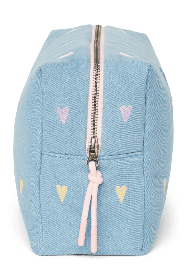 Reissverschluss des Studio Noos Necessaires Light Blue Hearts