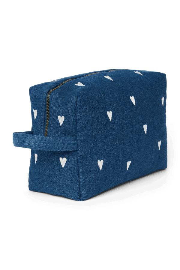 Innenraum des Studio Noos Denim Necessaires für Kleinkram