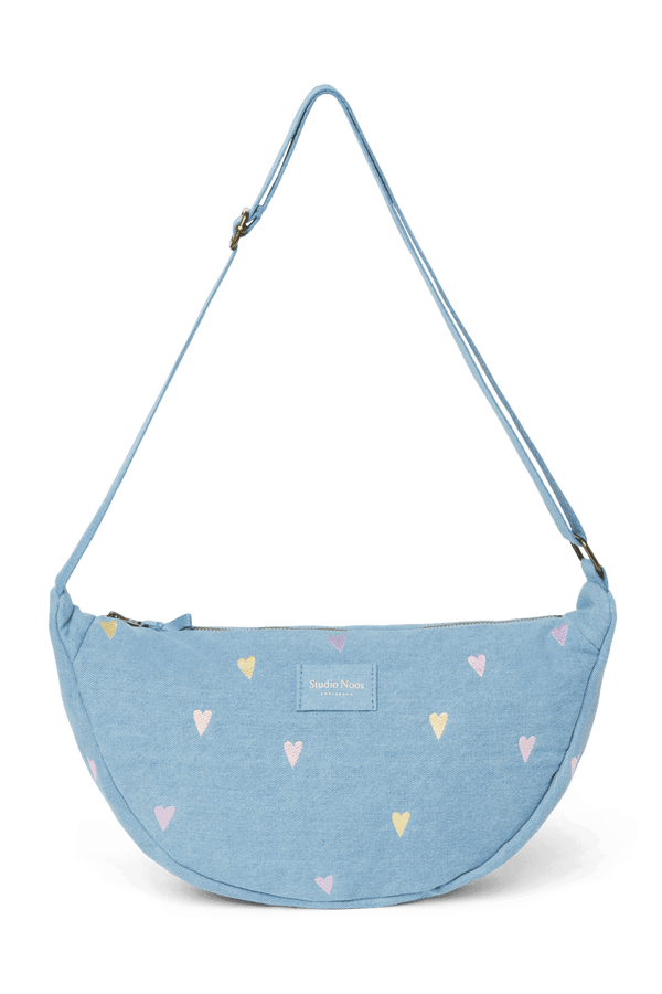 Studio Noos Denim Gürteltasche Light Blue Hearts für Erwachsene