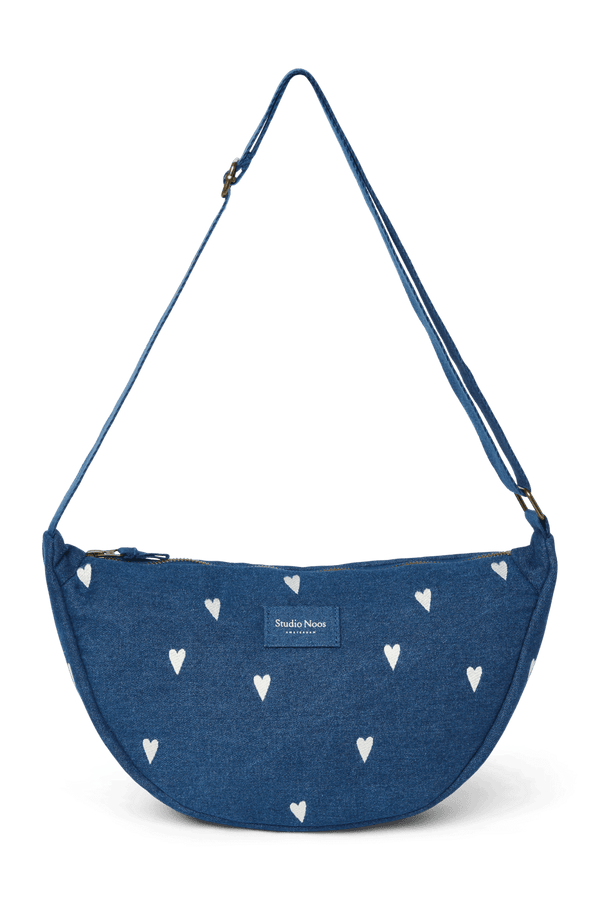 Studio Noos Denim Gürteltasche Dark Blue White Hearts für Erwachsene