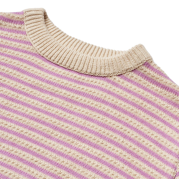 Wheat Main Gestrickter Pullover Chris Iris Stripe | Pullover | Beluga Kids
