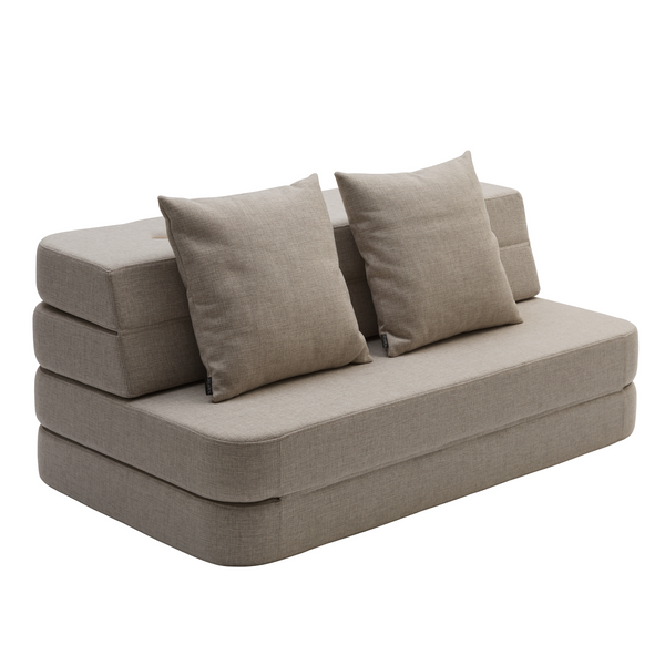 KK 3 Fold Sofa - Sand w. Sand