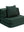 KK Faltbares Spielsofa Single - Deep Green w. Light Green