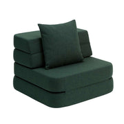 KK Canapé-lit pliable simple - Vert foncé avec vert clair