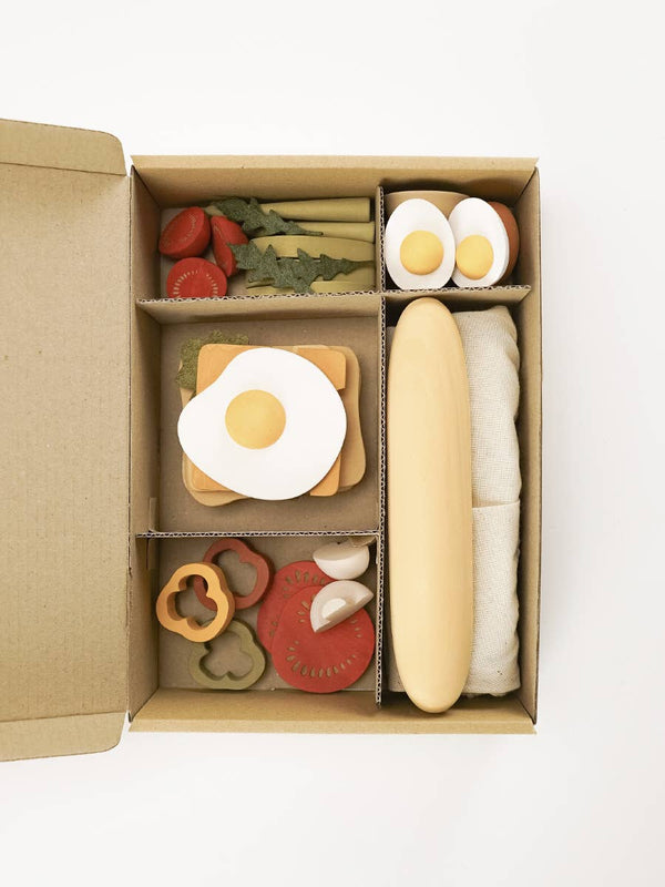 Frühstück Spielzeug-Set aus Holz