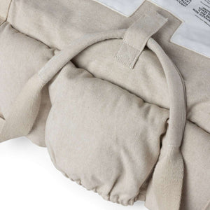 Abnehmbarer Bezug und Kapok-Matratze des Sebra Babynests Morning Beige Melange