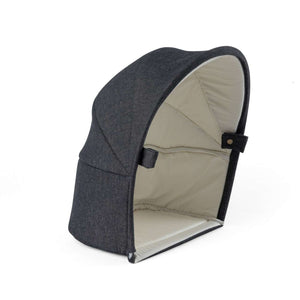 Sebra 3-in-1 Babynest Dark Grey Melange mit aufgesetztem Verdeck