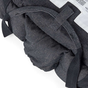 Kapok-Matratze des Sebra Babynests Dark Grey Melange mit YKK-Reissverschluss