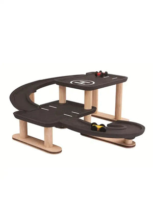 PlanToys Parkgarage Race N Play, Detail der Abfahrtsspur