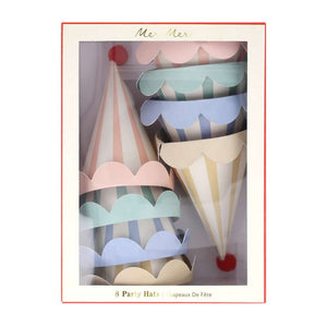 Pastellfarbene Partyhüte von Meri Meri fürs Fest