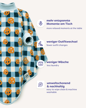 Boo Lätzchen Pretzel Club aus weichem Baumwollfrottee von Little Casimir