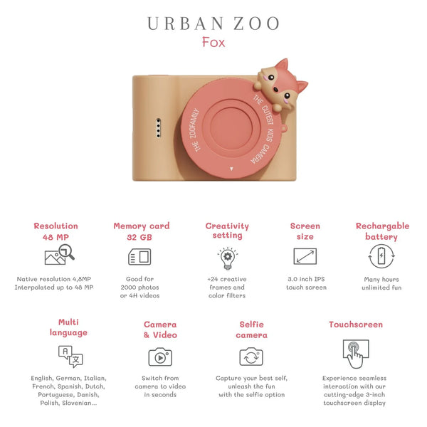 Kinder-Kamera C5 Urban Zoo Fox