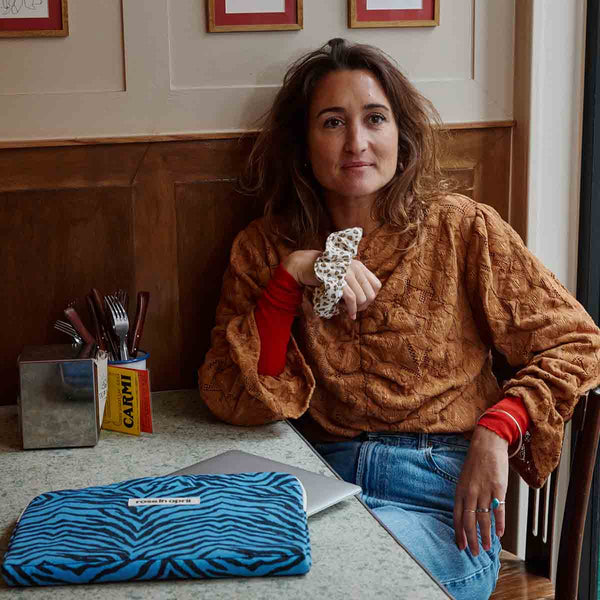 Scrunchie Leopard Greige