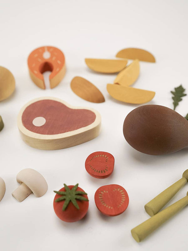 Abendessen Spielzeug-Set aus Holz