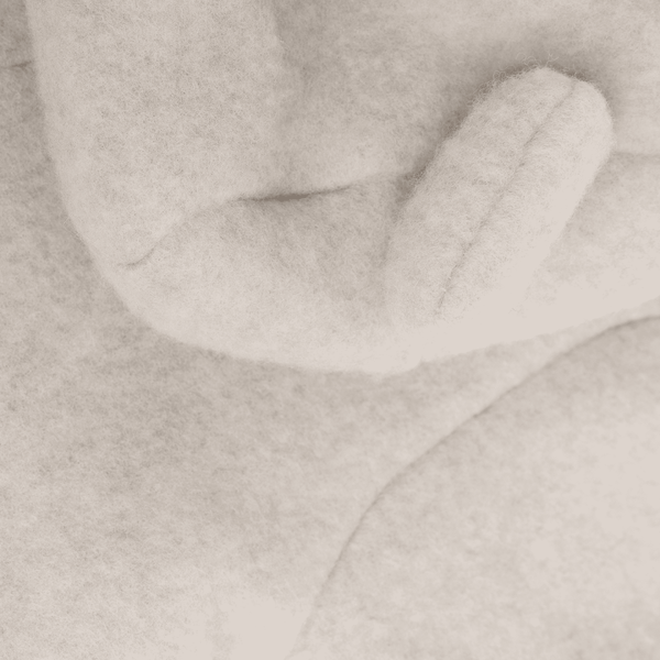 Huttelihut Pram Suit Ears Camel Melange, Kapuze mit Öhrchen im Detail