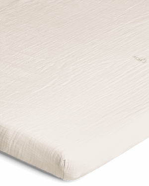 Garbo&Friends Fixleintuch Sand – Detail des weichen Musselinstoffs