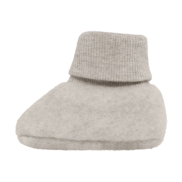Footies Babyschuhe von Huttelihut in Camel Melange, Rückansicht