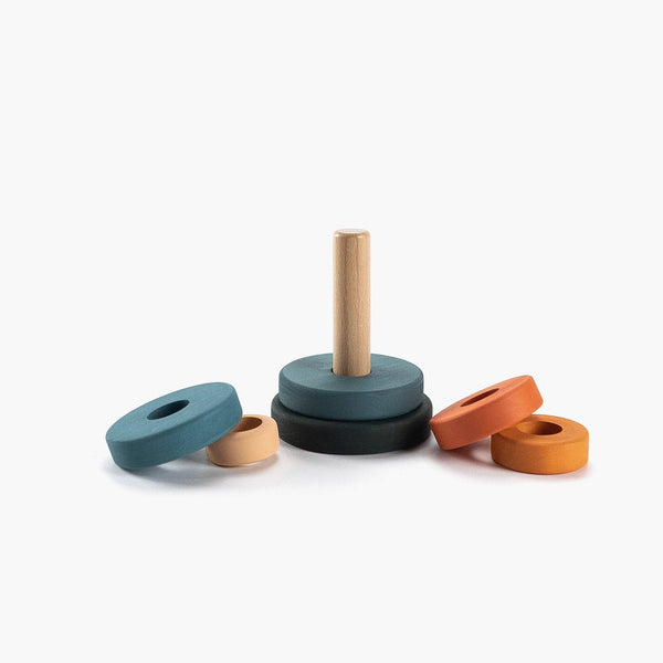 Mini wooden ring stackers Tropics