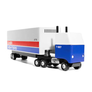 Sattelschlepper aus Buchenholz von Candylab Toys von oben