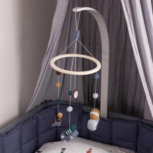 Mobile-Halter aus Holz Elephant Grey