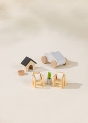 Mobilier d'extérieur pour maison de poupée (8 pcs.)