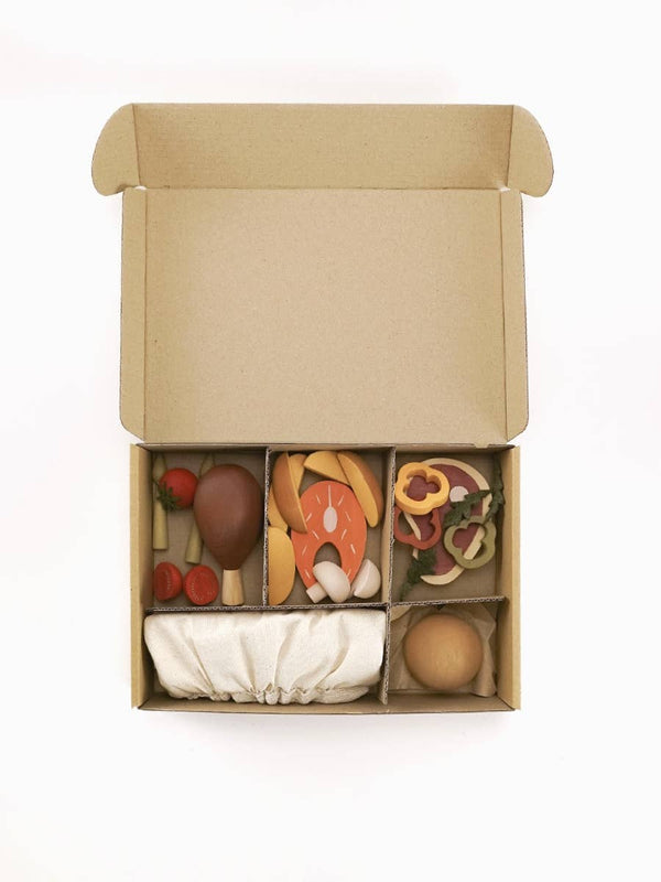 Abendessen Spielzeug-Set aus Holz