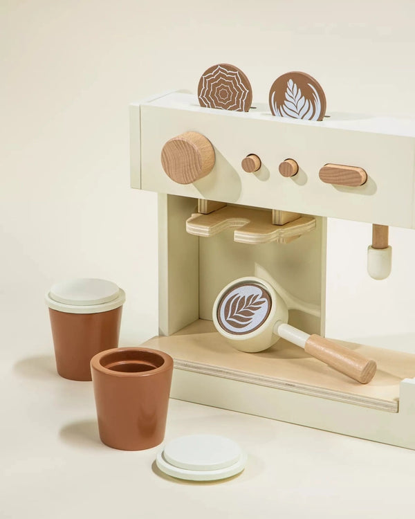 Wooden Coffee Shop Playset with Accessories