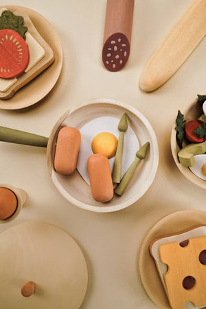 SABO concept Frühstücks-Set aus Holz von der Seite