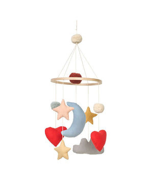 Dear April Mobile Atlas Multi Colour mit Holzring aus Ahorn