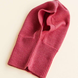 Hvid Balaclava Lollipop mit Rippstrick-Kragen