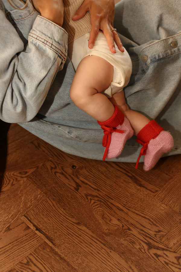 Booties Cotton Candy / Red