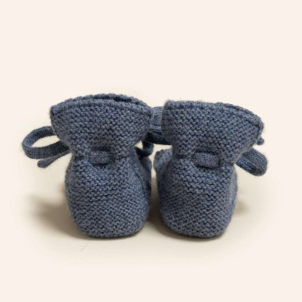 Schnürung der Hvid Booties in Jeansblau im Detail