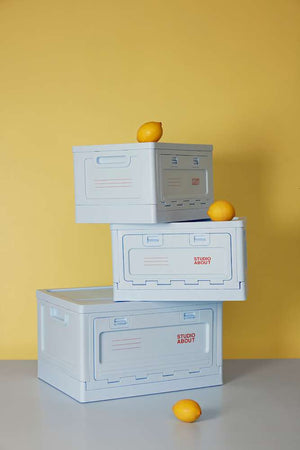 Studio About Aufbewahrungsbox Medium Hellblau – Seitenansicht