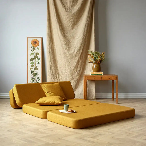 KK Faltbares Spielsofa - Mustard w. Mustard