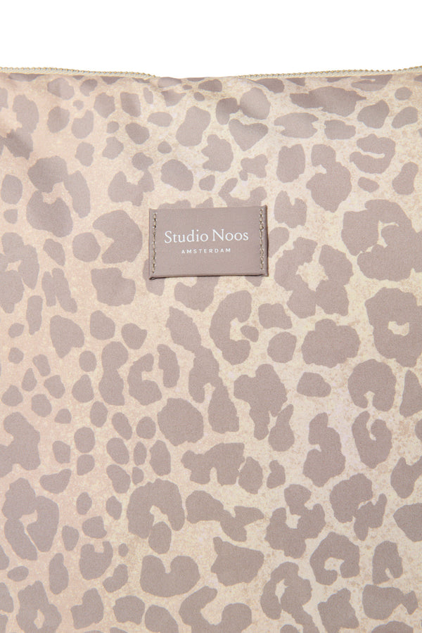 Puffy Wickeltasche Beige Leopard
