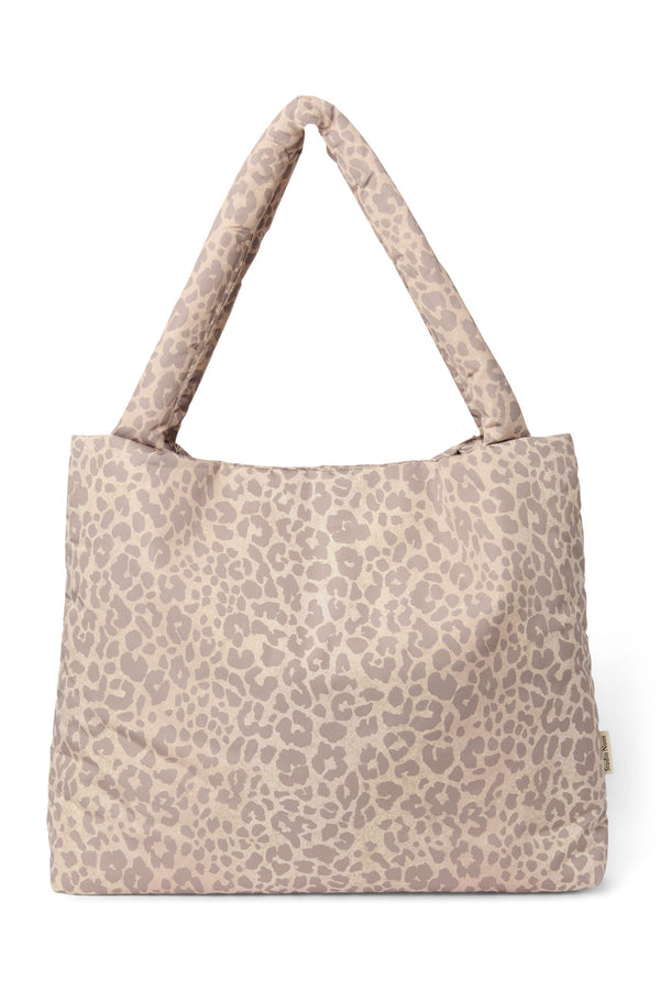 Puffy Mom Bag Beige Leopard