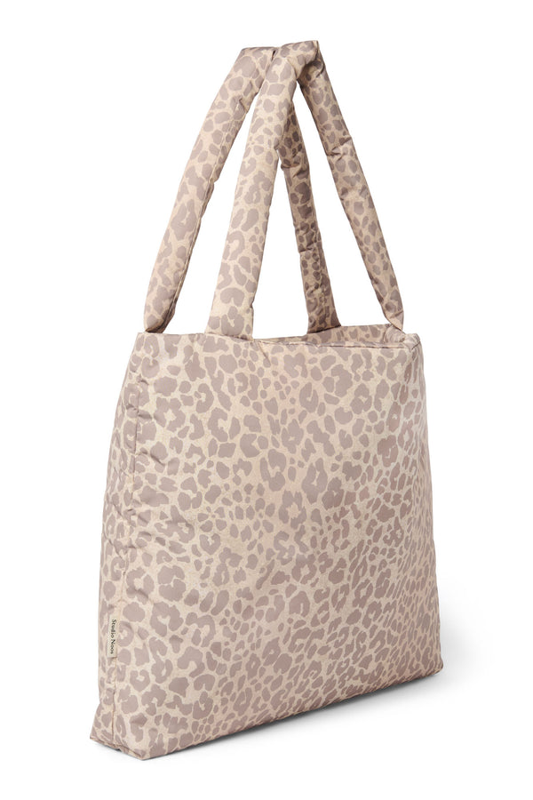 Puffy Mom Bag Beige Leopard