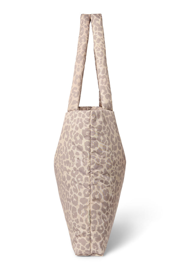 Puffy Mom Bag Beige Leopard