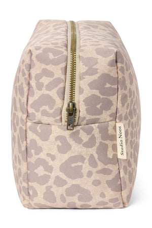 Studio Noos Necessaire Beige Leopard geöffnet