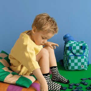 Studio Ditte Kleinkinder Rucksack Blocks Green Blue | Rucksack | Beluga Kids