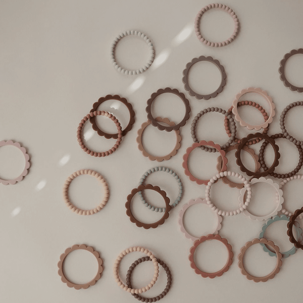 Bracelet en silicone anneau de dentition Baie/Souci/Kaki