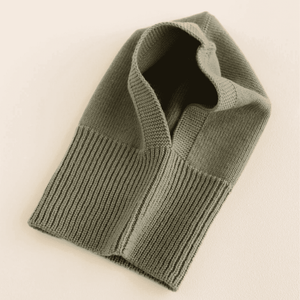 Hvid Balaclava Artichoke schützt Kopf, Hals und Ohren in einem Stück