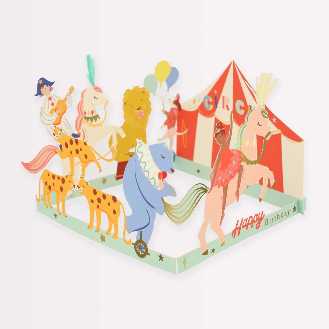 Meri Meri Zirkus Geburtstagskarte | Geschenkkarte | Beluga Kids