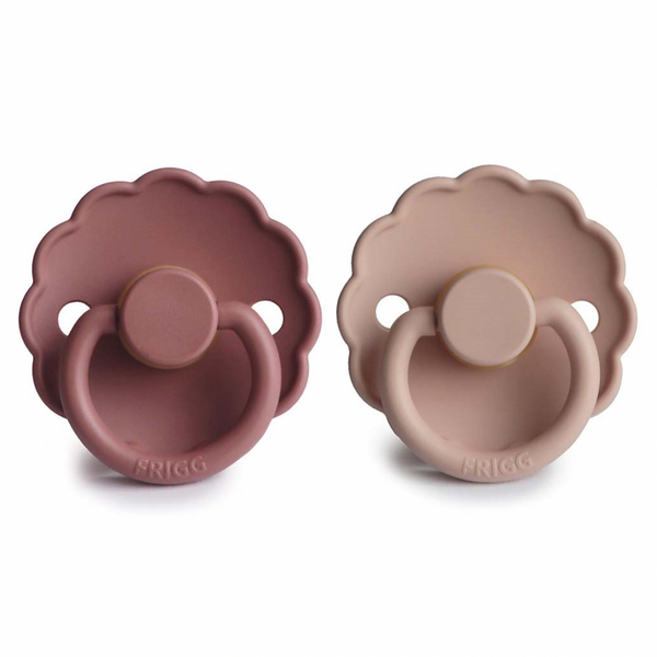 Paquet de 2 sucettes en latex Daisy Blush/Woodchuck