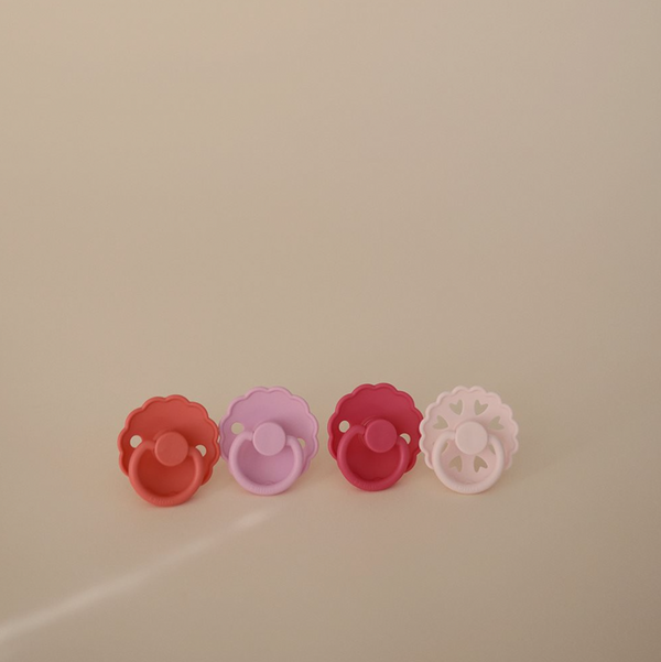 4-Pack Latex Pacifiers Rosy Romance