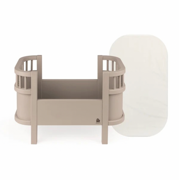 Sebra Puppenbett + Matratze Beige